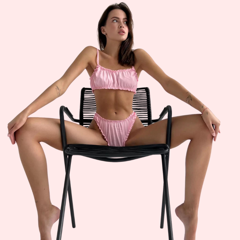 Elegant Pure Silk Bra Set for Comfort