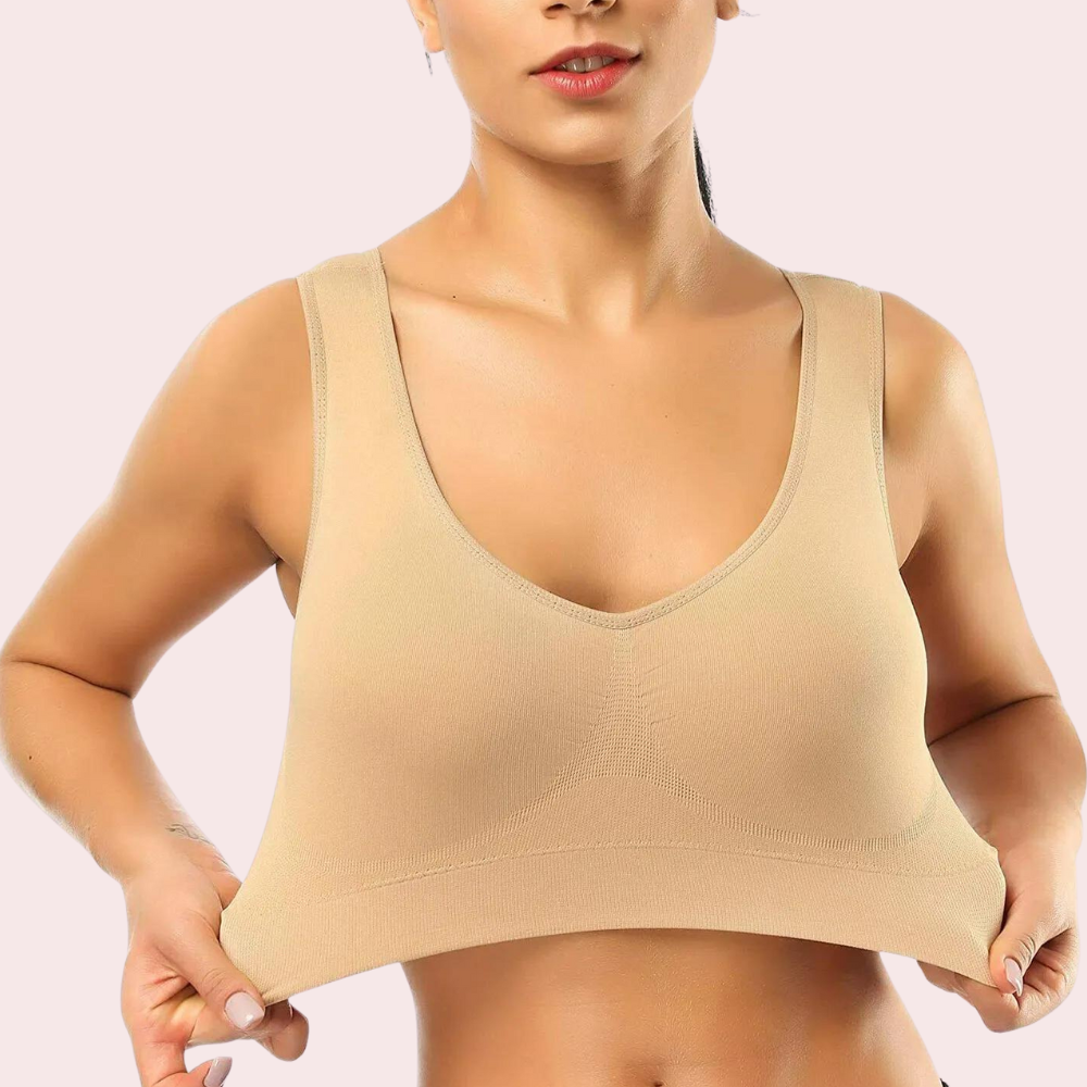Beige Women&#39;s Ultimate Sports Bra for Yoga &amp; Gym
