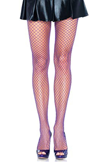 Classic net purple pantyhose