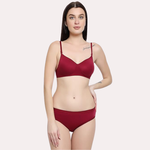 Lightly Padded Bra &amp; Soft Cotton Panty Set (2 pack)