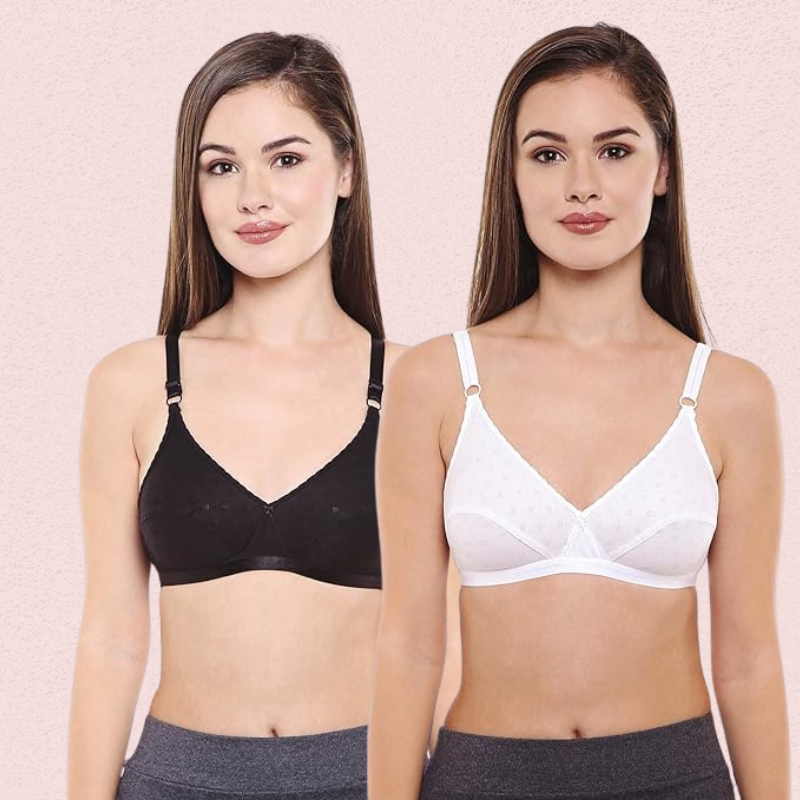 Women’s Cotton Classic Regular Bra – Pack of 2