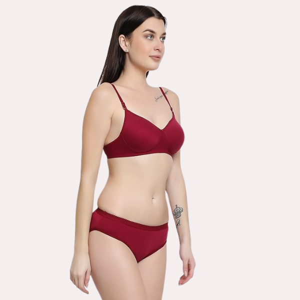 Lightly Padded Bra &amp; Soft Cotton Panty Set (2 pack)