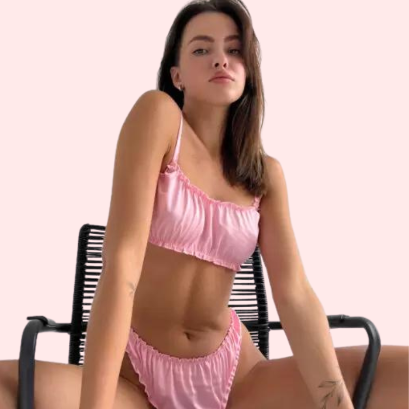 Elegant Pure Silk Bra Set for Comfort